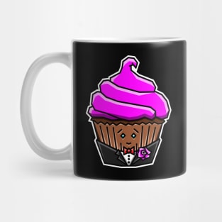 Cute Chocolate Cupcake in a Tuxedo with Pink Icing Gift - Cupcake Mug